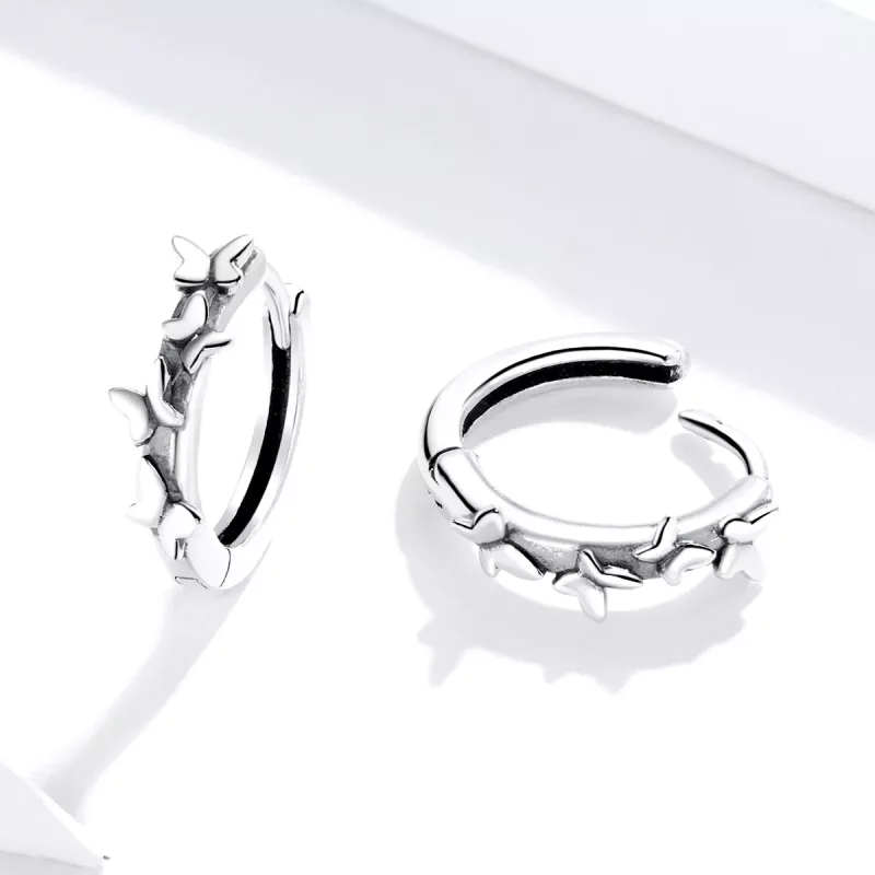 (afbeelding voor) Pandora Style Elegante Butterfiles Oorringen - SCE927 - Bekijken 4