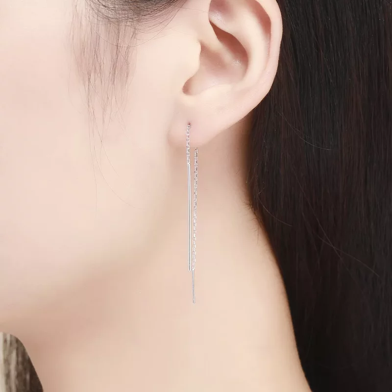 (afbeelding voor) Pandora Style Elegante lijn Oorhangers - SCE490 - Bekijken 5