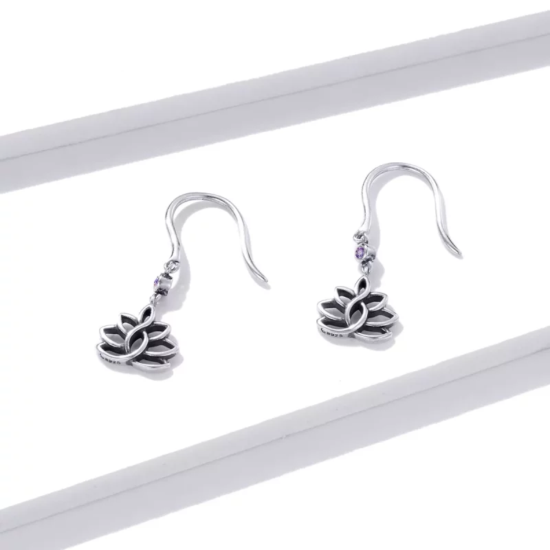 (afbeelding voor) Pandora Style Elegante lotusbloemen Oorhangers - BSE451 - Bekijken 2