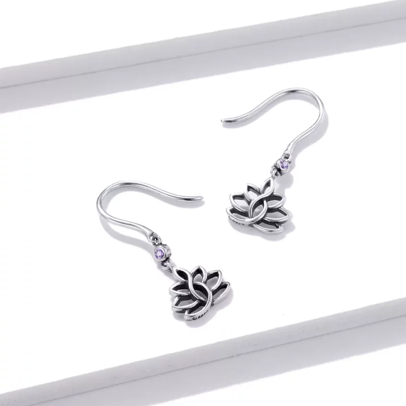 (afbeelding voor) Pandora Style Elegante lotusbloemen Oorhangers - BSE451 - Bekijken 3