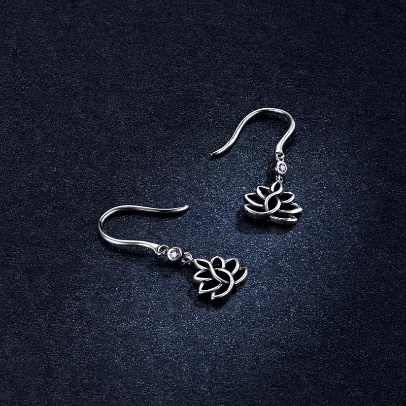 (afbeelding voor) Pandora Style Elegante lotusbloemen Oorhangers - BSE451 - Bekijken 5