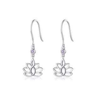 (afbeelding voor) Pandora Style Elegante lotusbloemen Oorhangers - BSE451