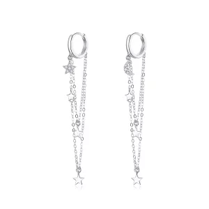 Pandora Style Elegante stermaan Oorhangers - SCE982 (afbeelding voor) Pandora Style Elegante stermaan Oorhangers - SCE982