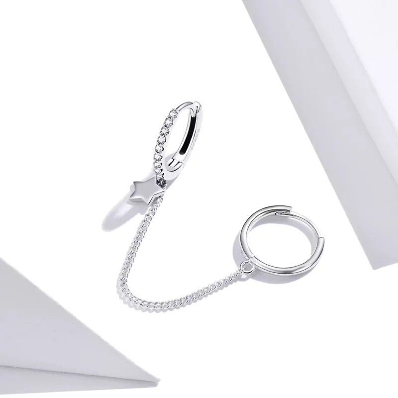 (afbeelding voor) Pandora Style Enkele ster Oorhangers - SCE914 - Bekijken 3