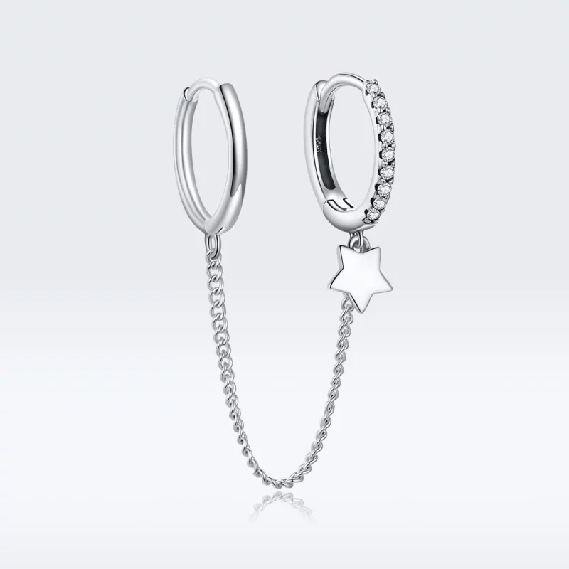 (afbeelding voor) Pandora Style Enkele ster Oorhangers - SCE914 - Bekijken 5