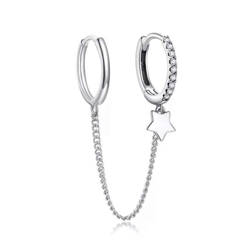 (afbeelding voor) Pandora Style Enkele ster Oorhangers - SCE914