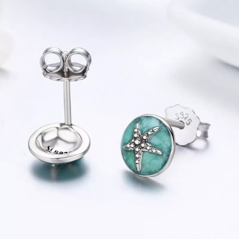 (afbeelding voor) Pandora Style Fantasie Zeester Oorknopjes - SCE205 - Bekijken 6