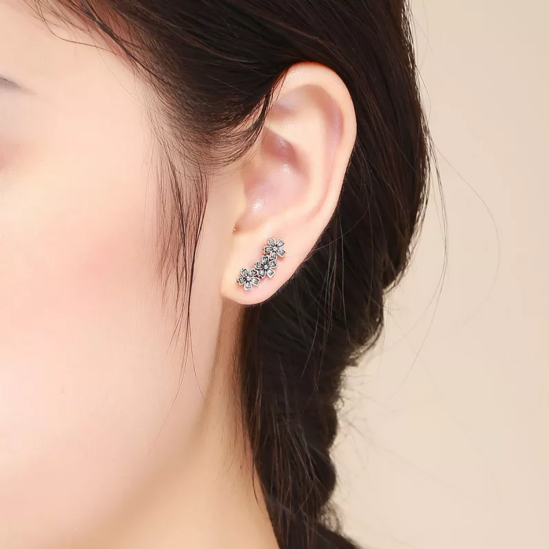 (afbeelding voor) Pandora Style Gecontracteerde Daisy Oorknopjes - SCE419 - Bekijken 6
