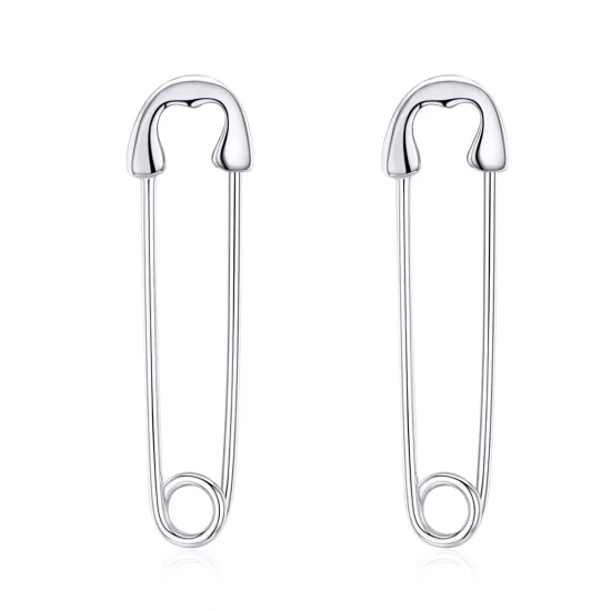 (afbeelding voor) Pandora Style Gelukkig Paperclip Oorknopjes - SCE695-A