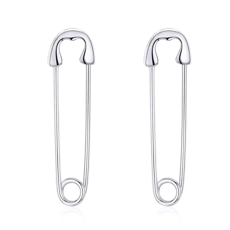 (afbeelding voor) Pandora Style Gelukkig Paperclip Oorknopjes - SCE695-A
