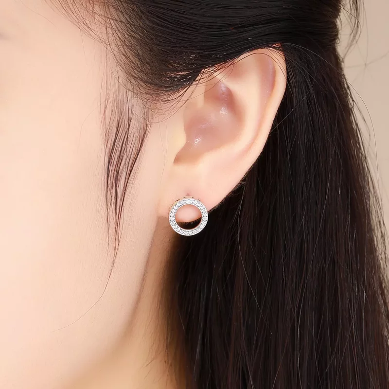 (afbeelding voor) Pandora Style Geometrie Licht Oorknopjes - SCE417 - Bekijken 4