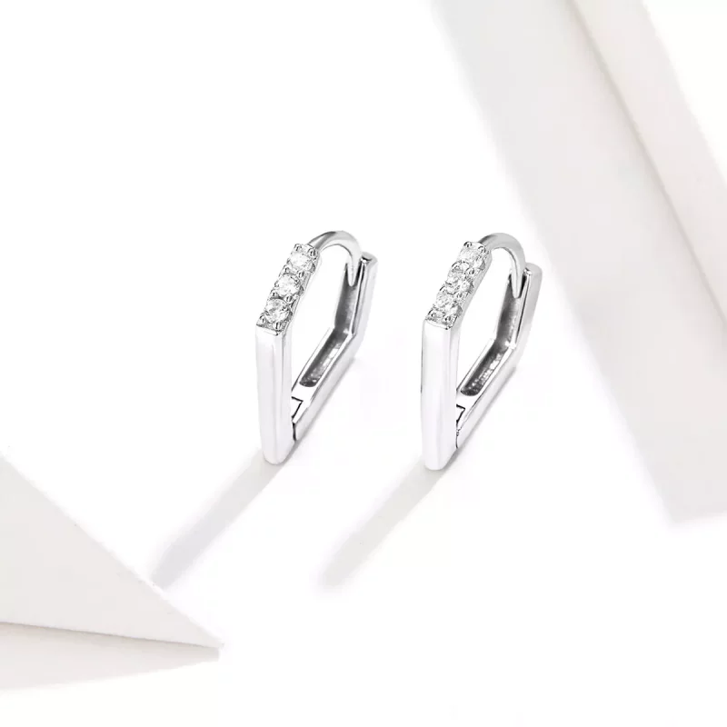 (afbeelding voor) Pandora Style Geometrie Oorringen - BSE162 - Bekijken 2
