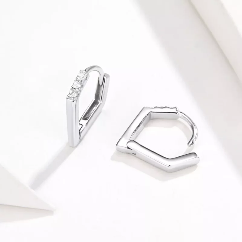 (afbeelding voor) Pandora Style Geometrie Oorringen - BSE162 - Bekijken 5
