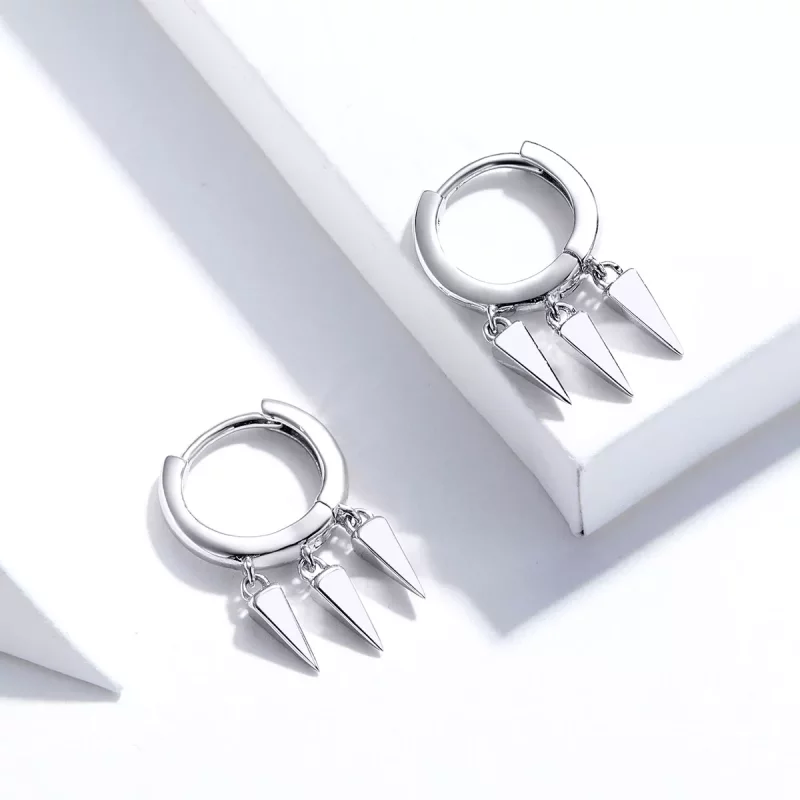 (afbeelding voor) Pandora Style Geometrisch Oorhangers - SCE779 - Bekijken 4