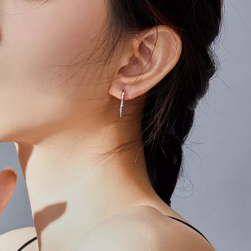 (afbeelding voor) Pandora Style Geometrisch Oorhangers - SCE779 - Bekijken 5