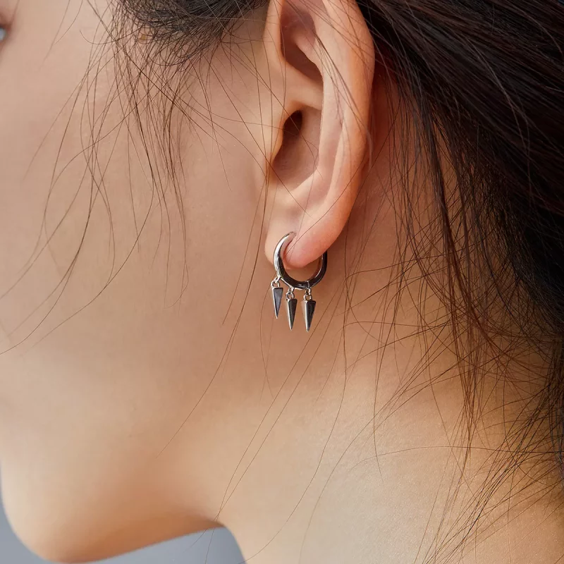 (afbeelding voor) Pandora Style Geometrisch Oorhangers - SCE779 - Bekijken 6