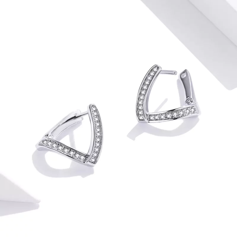 (afbeelding voor) Pandora Style Geometrisch Oorringen - SCE975 - Bekijken 2