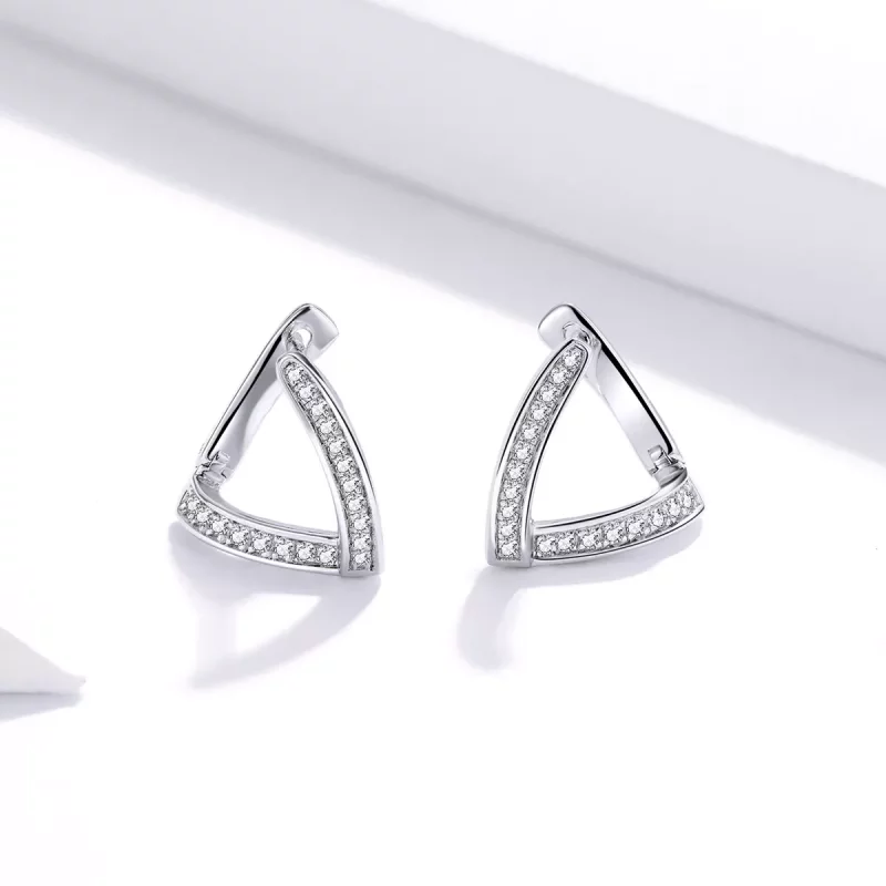 (afbeelding voor) Pandora Style Geometrisch Oorringen - SCE975 - Bekijken 3