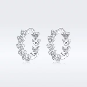 (afbeelding voor) Pandora Style Glanzend blad Oorringen - BSE150