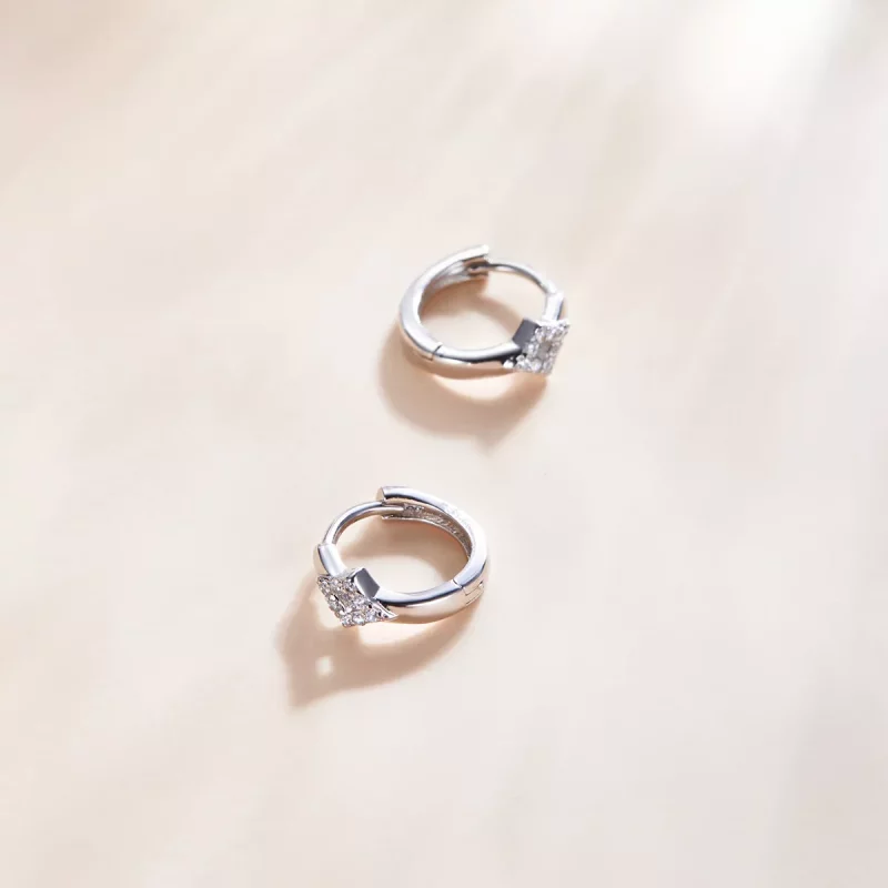 (afbeelding voor) Pandora Style Glanzende diamant Oorringen - SCE1048 - Bekijken 4