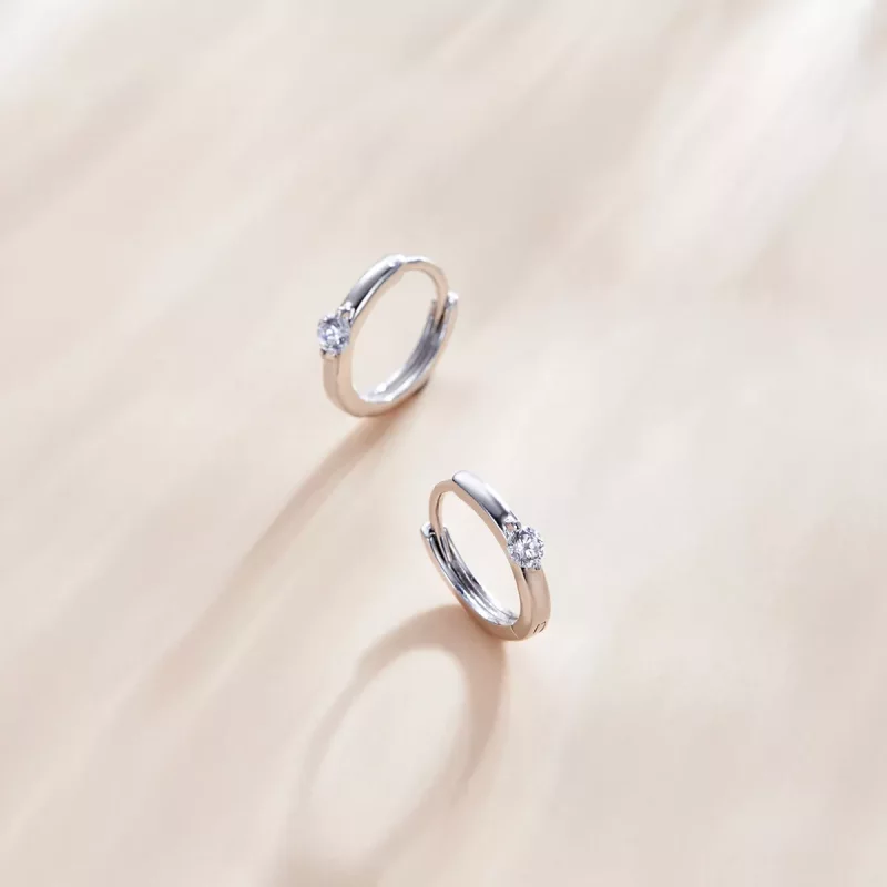 (afbeelding voor) Pandora Style Glanzende diamant Oorringen - SCE1050-A - Bekijken 2