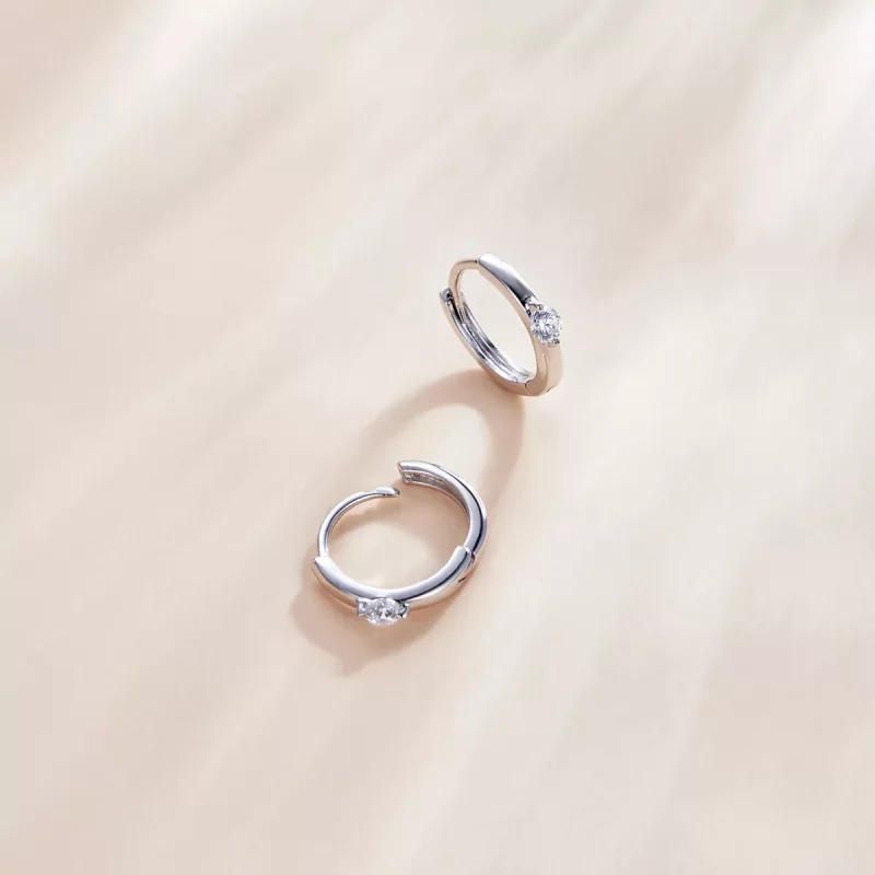 (afbeelding voor) Pandora Style Glanzende diamant Oorringen - SCE1050-A - Bekijken 3