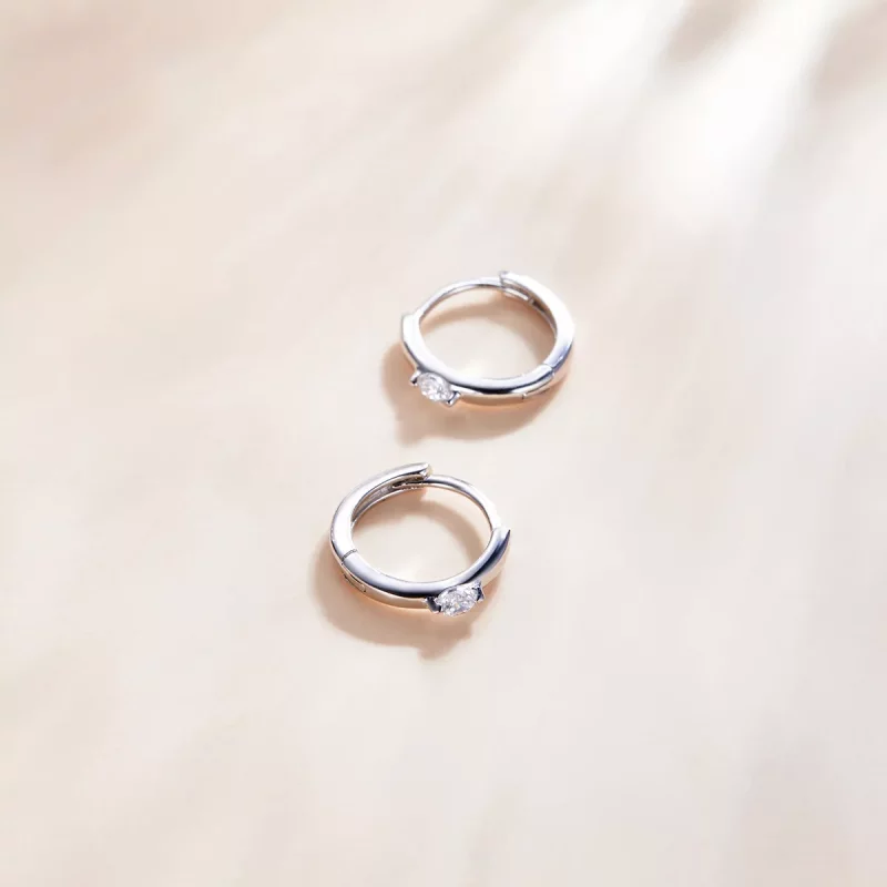 (afbeelding voor) Pandora Style Glanzende diamant Oorringen - SCE1050-A - Bekijken 4
