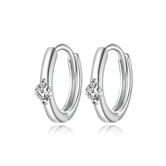 (afbeelding voor) Pandora Style Glanzende diamant Oorringen - SCE1050-A