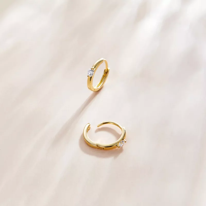 (afbeelding voor) Pandora Style Glanzende diamant Oorringen - SCE1050-B - Bekijken 3