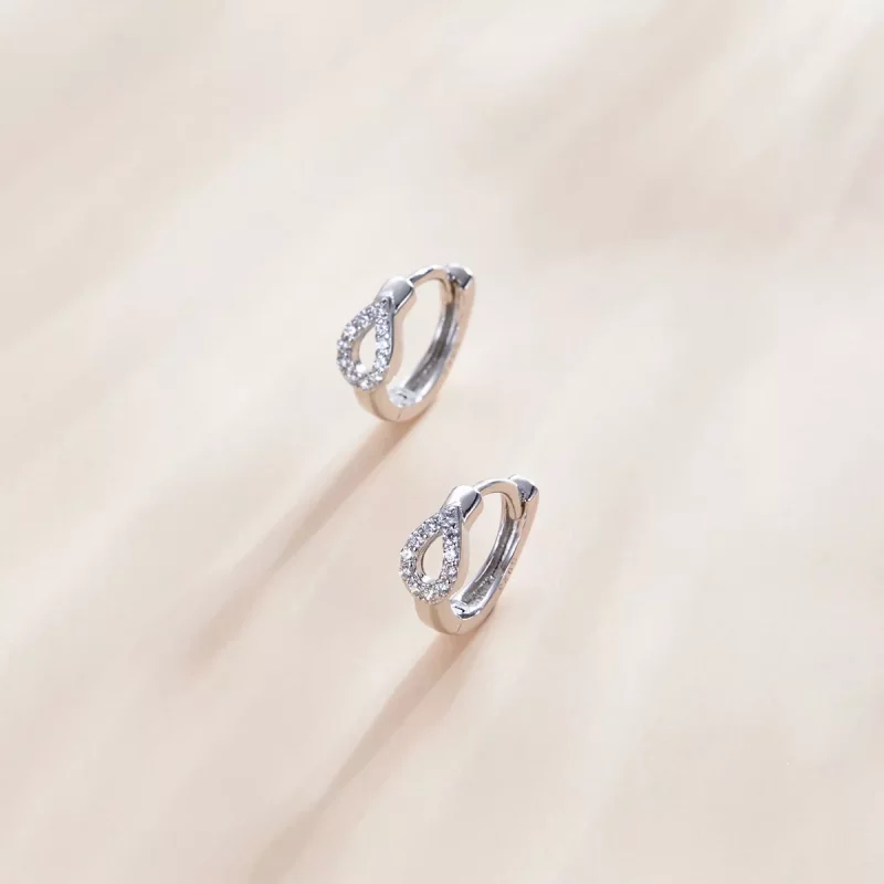 (afbeelding voor) Pandora Style Glanzende druppels Oorringen - SCE1046 - Bekijken 2