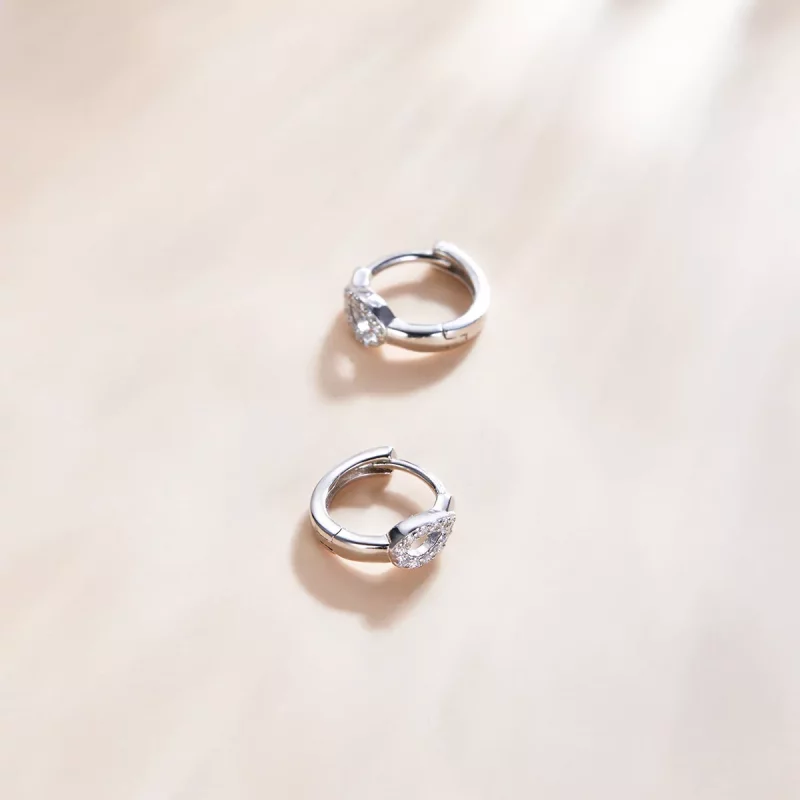 (afbeelding voor) Pandora Style Glanzende druppels Oorringen - SCE1046 - Bekijken 4