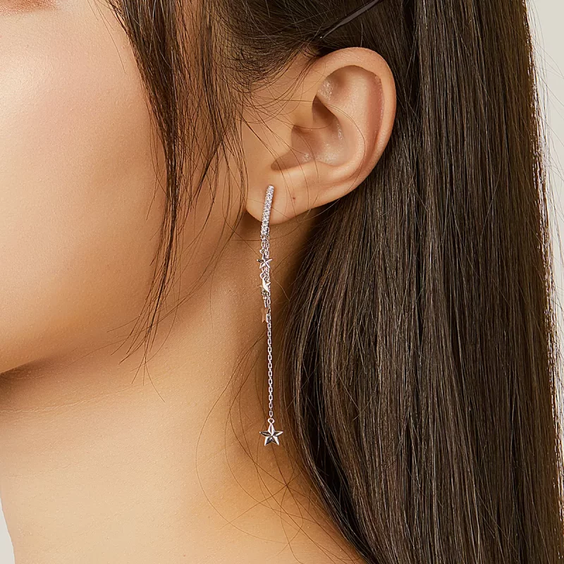 (afbeelding voor) Pandora Style Glanzende mango Oorhangers - BSE349 - Bekijken 7