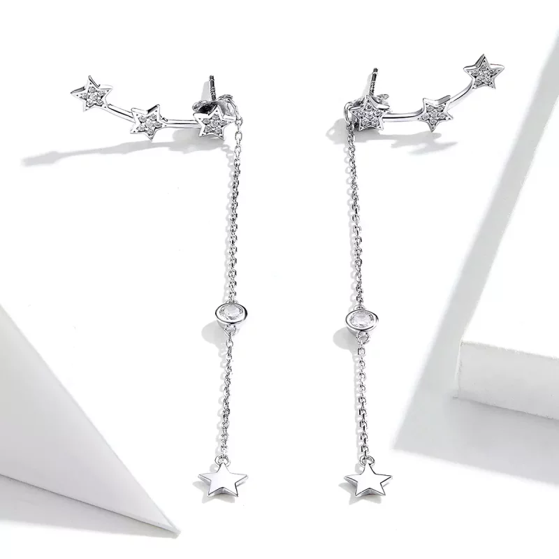 (afbeelding voor) Pandora Style Glanzende mango Oorhangers - SCE727 - Bekijken 4