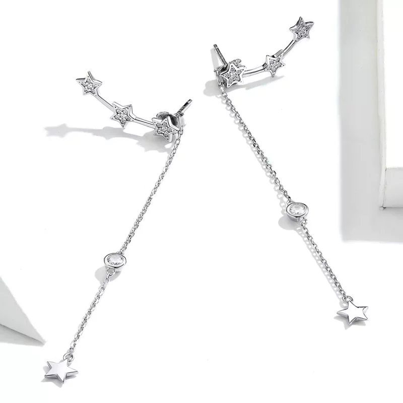 (afbeelding voor) Pandora Style Glanzende mango Oorhangers - SCE727 - Bekijken 5