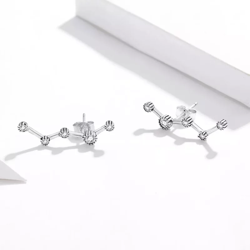 (afbeelding voor) Pandora Style Glanzende Sterspoor Oorknopjes - SCE1131 - Bekijken 2