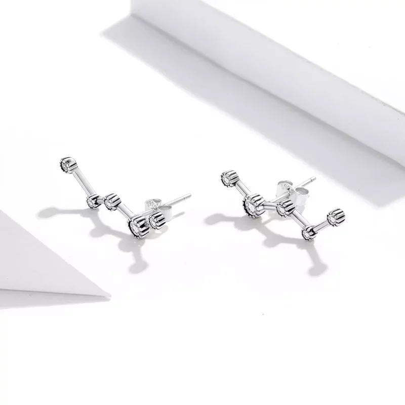 (afbeelding voor) Pandora Style Glanzende Sterspoor Oorknopjes - SCE1131 - Bekijken 3