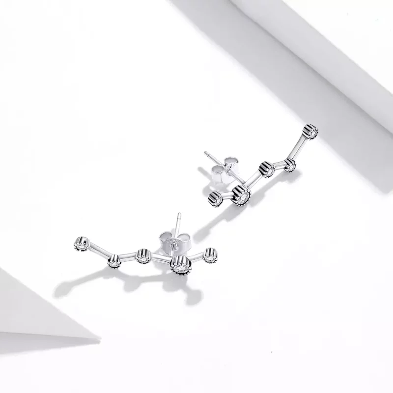 (afbeelding voor) Pandora Style Glanzende Sterspoor Oorknopjes - SCE1131 - Bekijken 4
