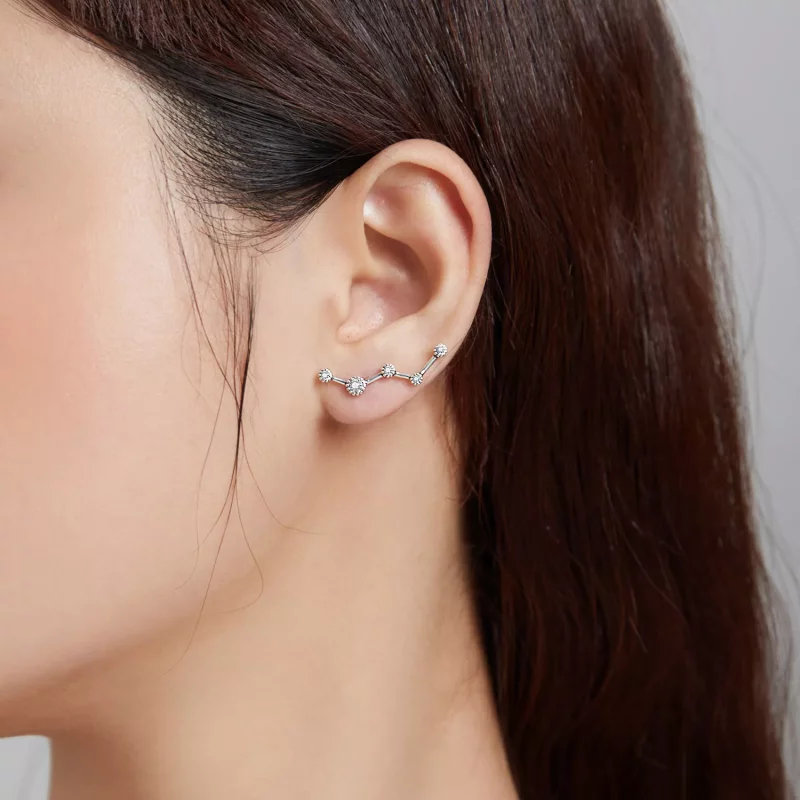 (afbeelding voor) Pandora Style Glanzende Sterspoor Oorknopjes - SCE1131 - Bekijken 5
