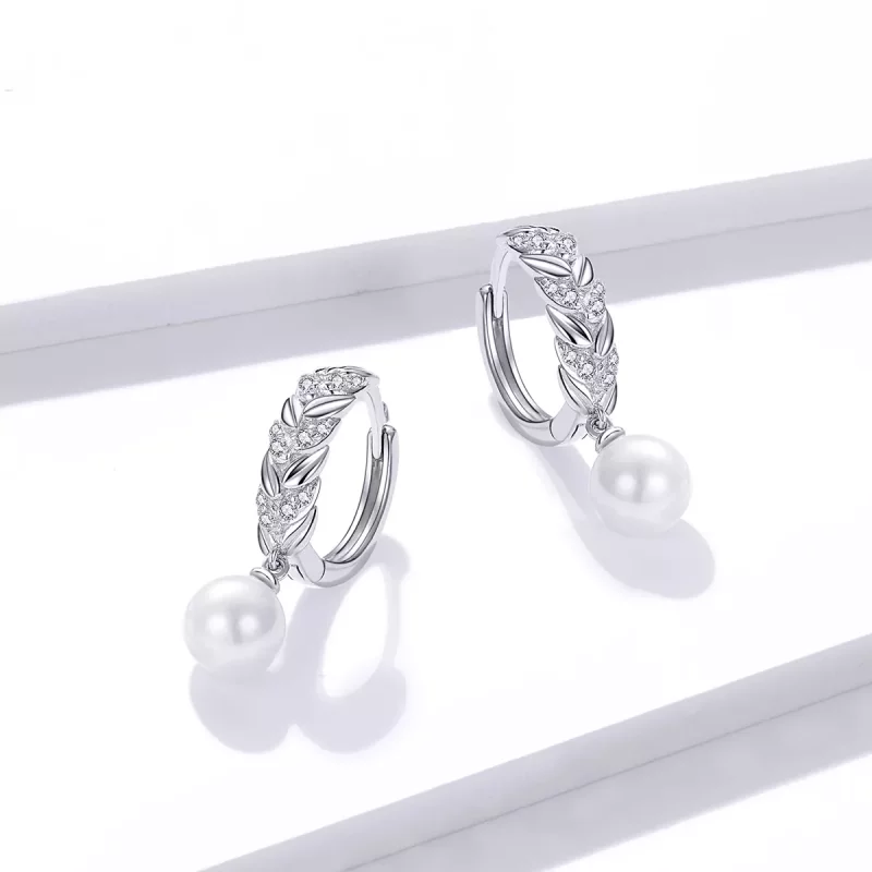 (afbeelding voor) Pandora Style Glanzende Tarwe Oorhangers - BSE446 - Bekijken 2