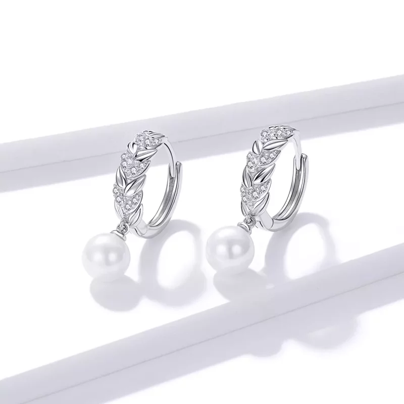 (afbeelding voor) Pandora Style Glanzende Tarwe Oorhangers - BSE446 - Bekijken 3