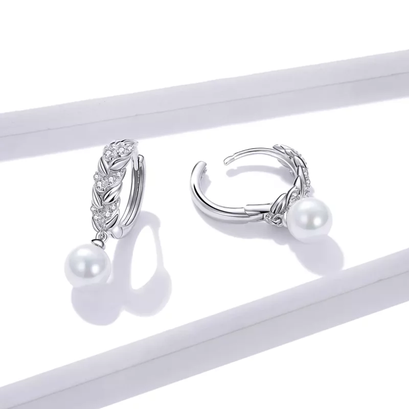(afbeelding voor) Pandora Style Glanzende Tarwe Oorhangers - BSE446 - Bekijken 4