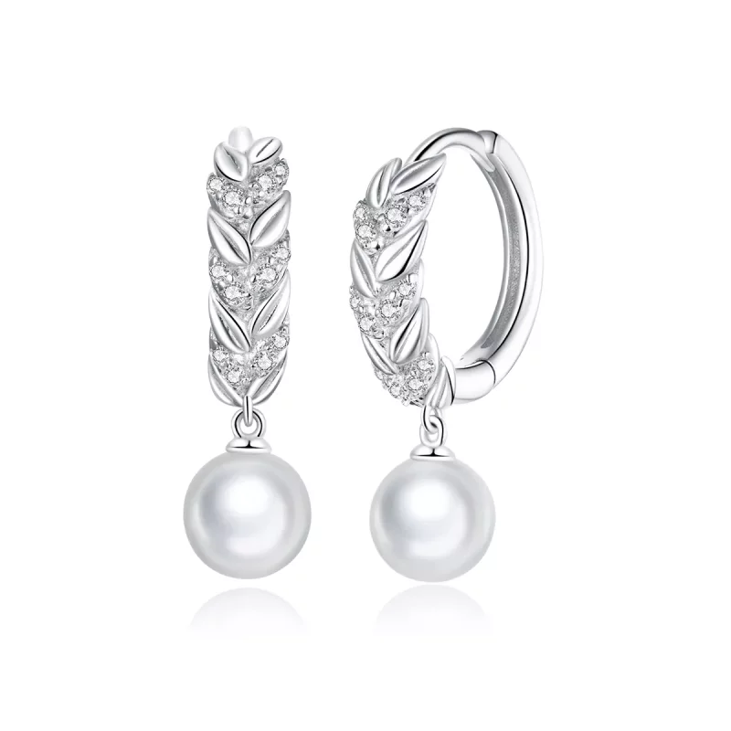 (afbeelding voor) Pandora Style Glanzende Tarwe Oorhangers - BSE446
