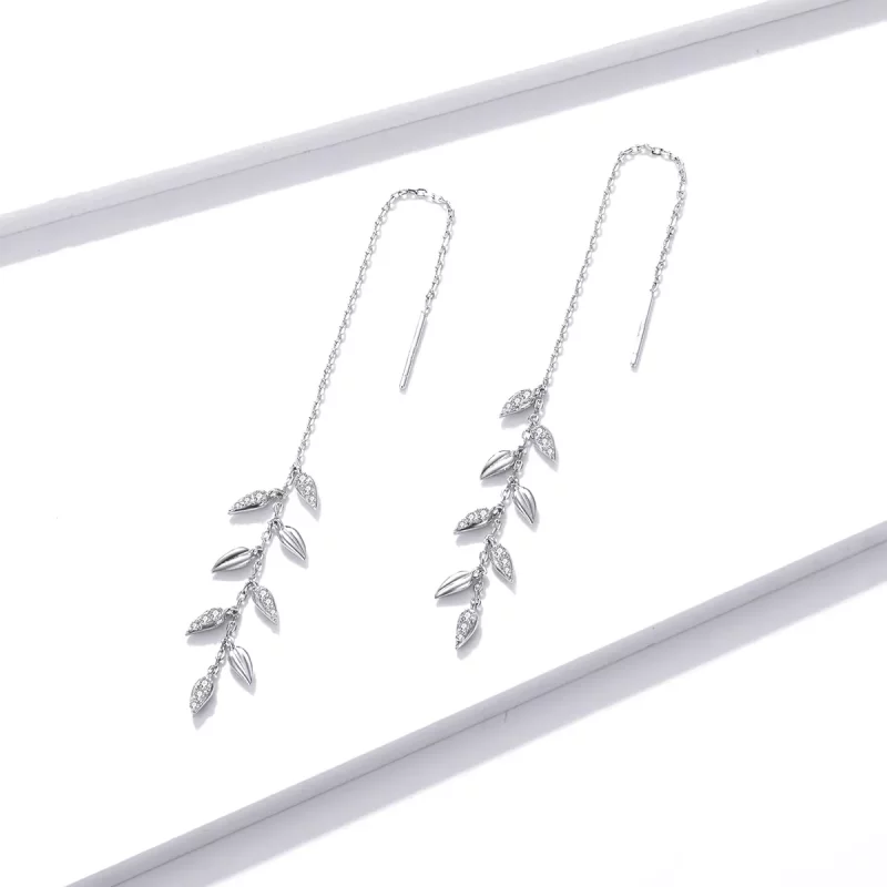 (afbeelding voor) Pandora Style Glanzende Tarwe Oorhangers - BSE447 - Bekijken 2