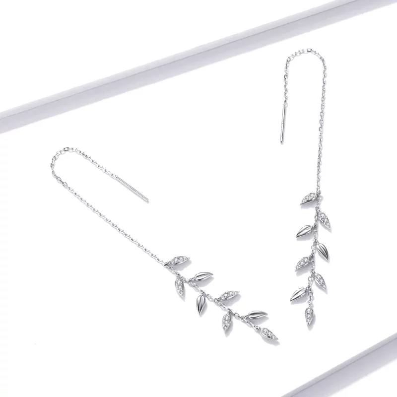 (afbeelding voor) Pandora Style Glanzende Tarwe Oorhangers - BSE447 - Bekijken 4