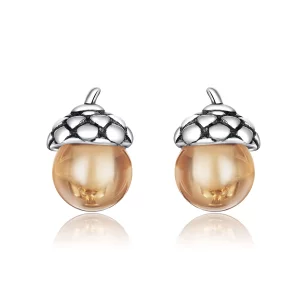 Pandora Style Glanzende Vrucht van de Eiken Boom Oorknopjes - SCE935 (afbeelding voor) Pandora Style Glanzende Vrucht van de Eiken Boom Oorknopjes - SCE935