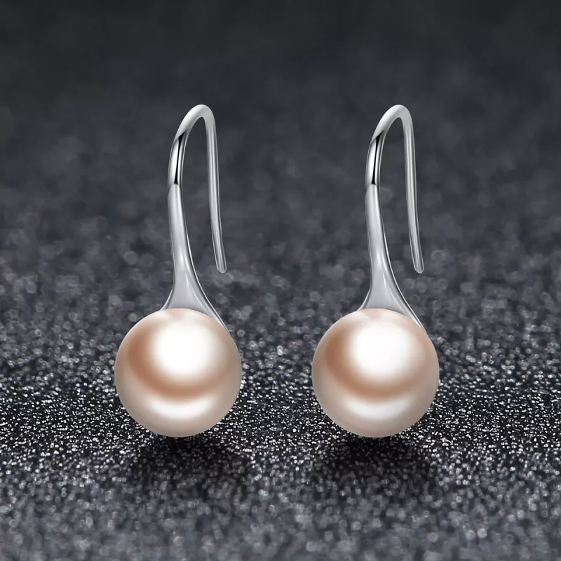 (afbeelding voor) Pandora Style Gouden Parel Oorhangers - SCE146 - Bekijken 3