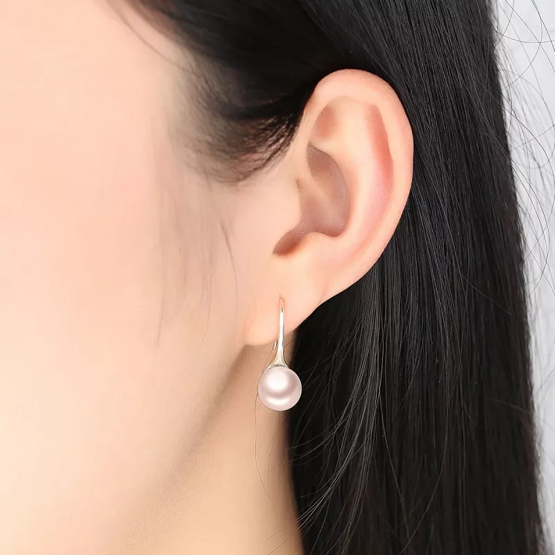 (afbeelding voor) Pandora Style Gouden Parel Oorhangers - SCE146 - Bekijken 6