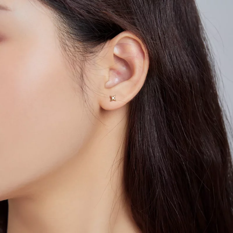 (afbeelding voor) Pandora Style Gouden Sterren Oorknopjes - SCE1117 - Bekijken 5