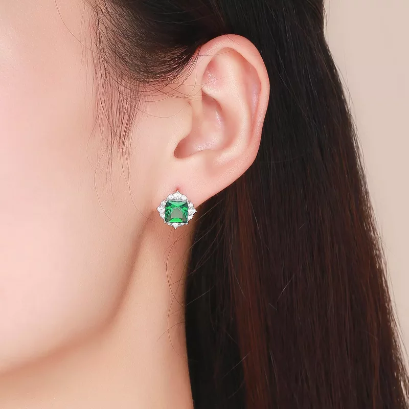 (afbeelding voor) Pandora Style Groene Aurora Oorknopjes - SCE540 - Bekijken 4