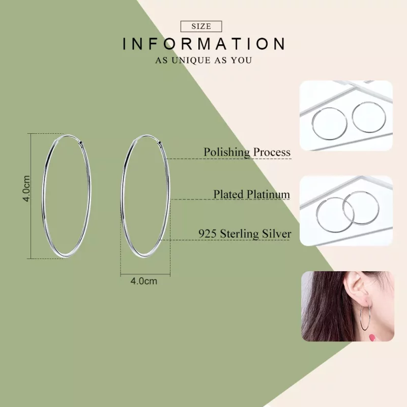 (afbeelding voor) Pandora Style Grote oorring Oorringen - SCE598 - Bekijken 3